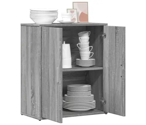 Šoninė Spintelė, Pilka Ąžuolo, 60X31X70cm Apdirbta Mediena