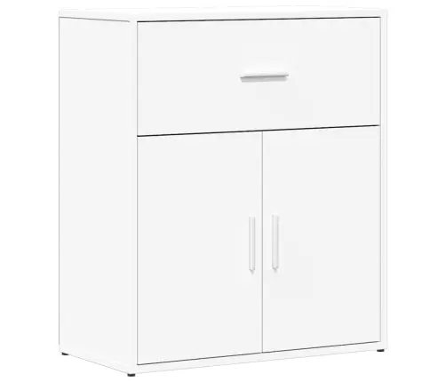 Kumode, Balta, 60X31X70 Cm, Inženierijas Koks Vidaxl