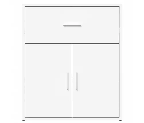 Kumode, Balta, 60X31X70 Cm, Inženierijas Koks Vidaxl