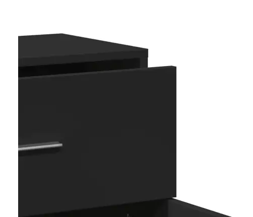 Kumode, Melna, 60X31X70 Cm, Inženierijas Koks Vidaxl
