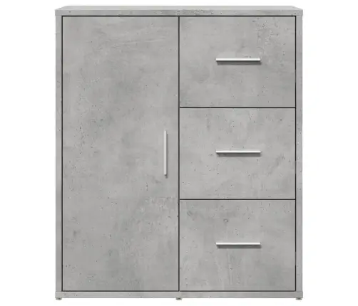Kumode, Betona Pelēka, 60X31X70 Cm, Inženierijas Koks Vidaxl