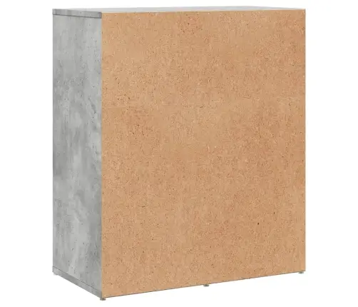 Kumode, Betona Pelēka, 60X31X70 Cm, Inženierijas Koks Vidaxl