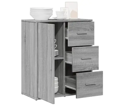 Kumode, Pelēka Ozola, 60X31X70 Cm, Inženierijas Koks Vidaxl Kumode, Pelēka Ozola, 60X31X70 Cm, Inženierijas Koks Vidaxl