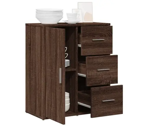 Kumode, Brūna Ozola, 60X31X70 Cm, Inženierijas Koks Vidaxl