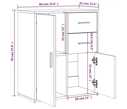 Kumode, Balta, 60X31X70 Cm, Inženierijas Koks Vidaxl Kumode, Balta, 60X31X70 Cm, Inženierijas Koks Vidaxl
