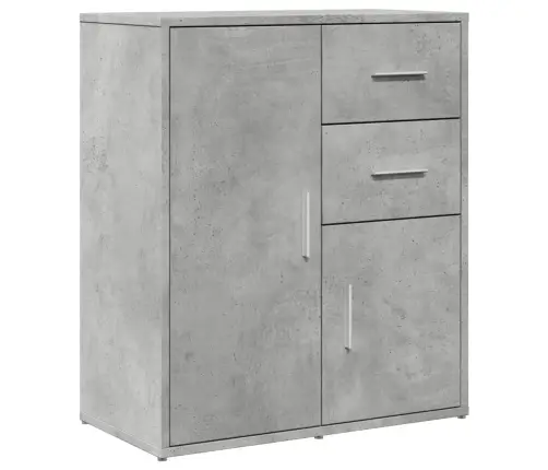 Kumode, Betona Pelēka, 60X31X70 Cm, Inženierijas Koks Vidaxl