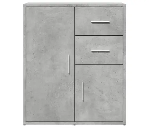 Kumode, Betona Pelēka, 60X31X70 Cm, Inženierijas Koks Vidaxl