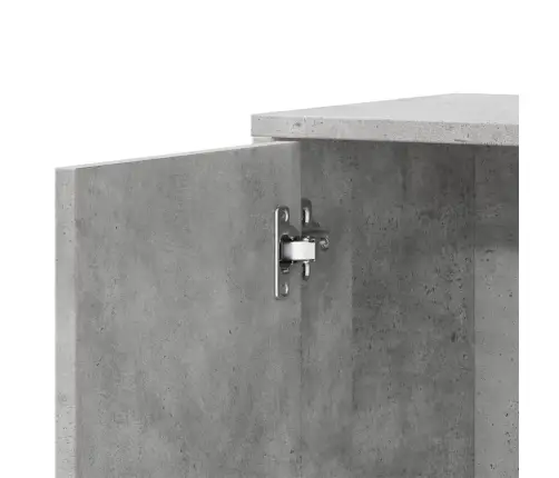 Kumode, Betona Pelēka, 60X31X70 Cm, Inženierijas Koks Vidaxl