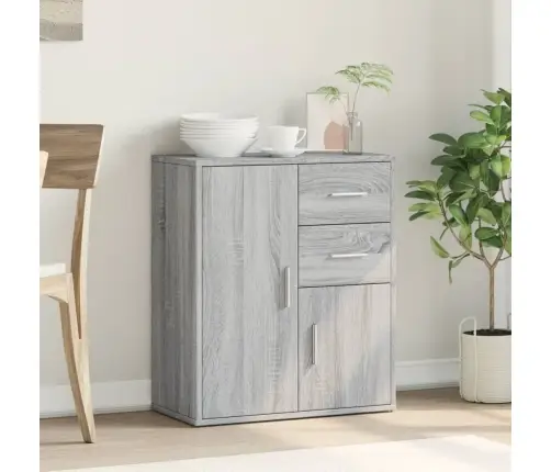 Kumode, Pelēka Ozola, 60X31X70 Cm, Inženierijas Koks Vidaxl