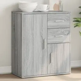 Kumode, Pelēka Ozola, 60X31X70 Cm, Inženierijas Koks Vidaxl
