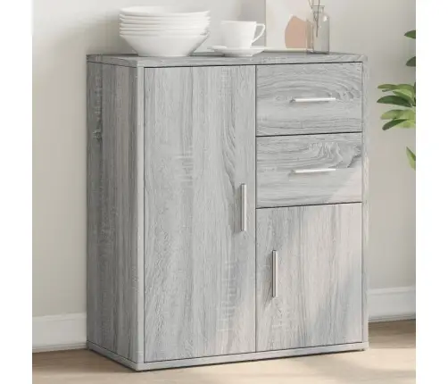 Kumode, Pelēka Ozola, 60X31X70 Cm, Inženierijas Koks Vidaxl