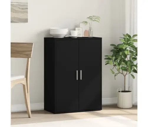 Šoninė Spintelė, Juodos Spalvos, 60X31X84cm Apdirbta Mediena