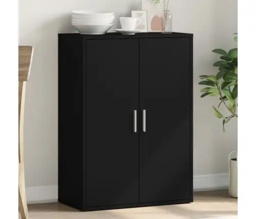 Šoninė Spintelė, Juodos Spalvos, 60X31X84cm Apdirbta Mediena