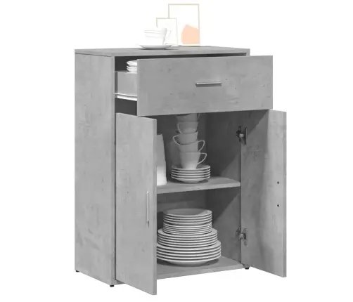 Šoninė Spintelė, Betono Pilka, 60X30X84cm Apdirbta Mediena