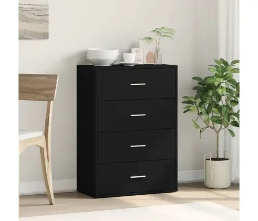 Kumode, Melns, 60X31X84 Cm, Inženierijas Koks Vidaxl