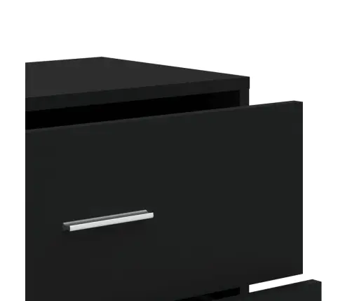 Kumode, Melns, 60X31X84 Cm, Inženierijas Koks Vidaxl