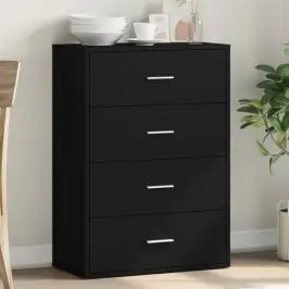 Kumode, Melns, 60X31X84 Cm, Inženierijas Koks Vidaxl