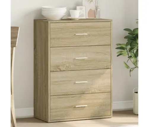 Kumode, Ozolkoka Krāsa, 60X31X84 Cm, Inženierijas Koks Vidaxl