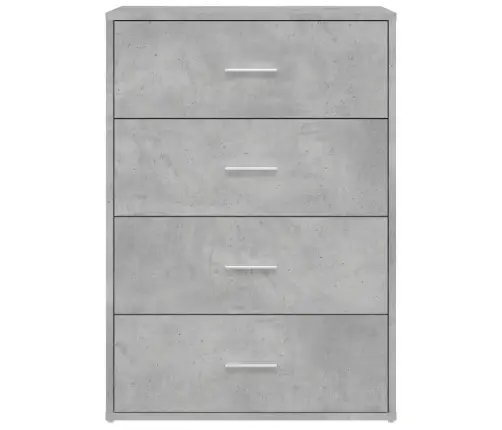 Plaukts, Betona Pelēks, 60X31X84 Cm, Inženierijas Koks Vidaxl