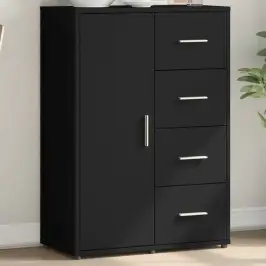 Kumode, Melns, 60X31X84 Cm, Inženierijas Koks Vidaxl