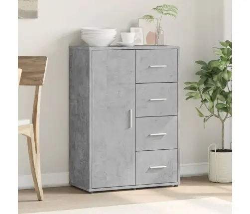 Šoninė Spintelė, Betono Pilka, 60X31X84cm Apdirbta Mediena