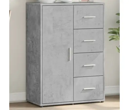 Šoninė Spintelė, Betono Pilka, 60X31X84cm Apdirbta Mediena