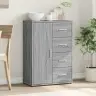 Kumode, Pelēka Ozolkoka, 60X31X84 Cm, Inženierijas Koks Vidaxl