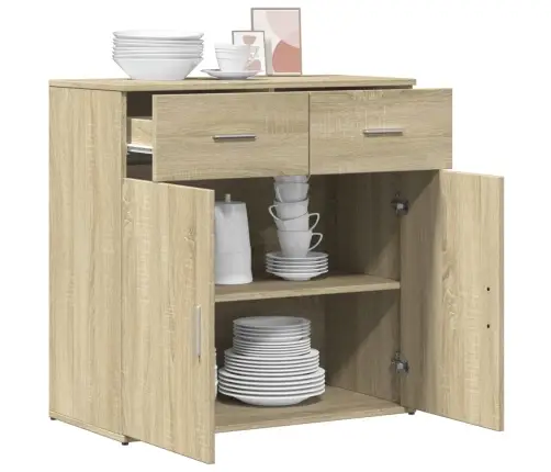 Kumode, Ozolkoka Krāsa, 79X38X80 Cm, Inženierijas Koks Vidaxl