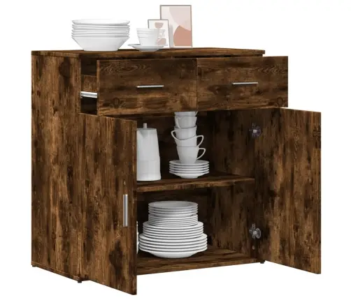 Kumode, Ozolkoka Krāsa, 79X38X80 Cm, Inženierijas Koks Vidaxl