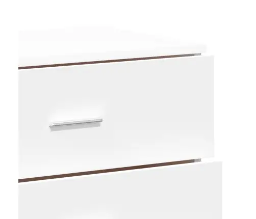 Kumode, Balta, 60X39X80 Cm, Inženierijas Koks Vidaxl
