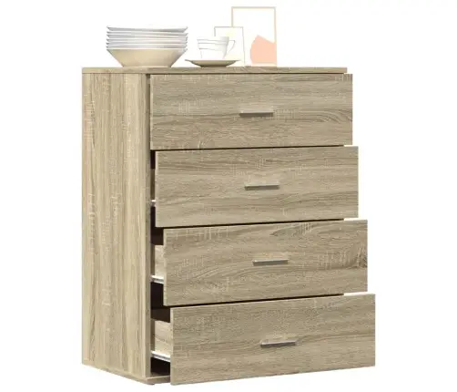 Kumode, Ozolkoka Krāsa, 60X39X80 Cm, Inženierijas Koks Vidaxl