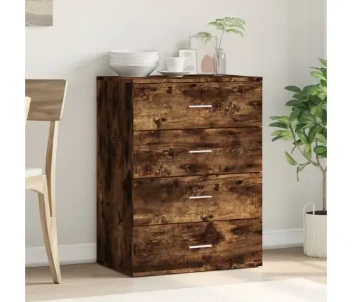 Kumode, Ozolkoka Krāsa, 60X39X80 Cm, Inženierijas Koks Vidaxl