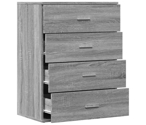 Šoninė Spintelė, Pilka Ąžuolo, 60X39X80cm Apdirbta Mediena