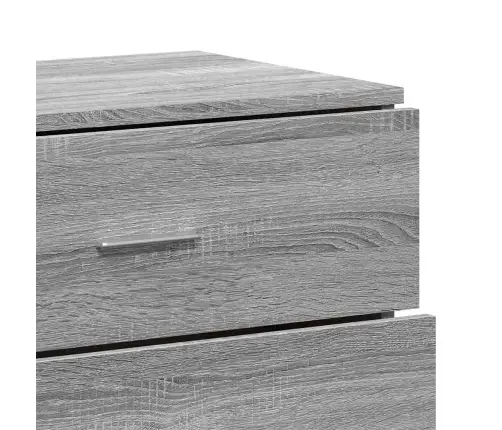 Šoninė Spintelė, Pilka Ąžuolo, 60X39X80cm Apdirbta Mediena