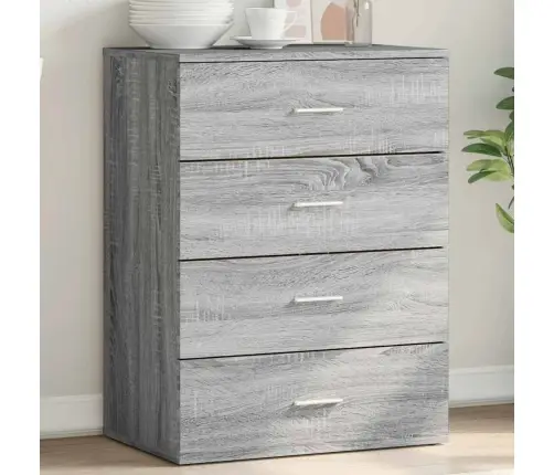 Šoninė Spintelė, Pilka Ąžuolo, 60X39X80cm Apdirbta Mediena