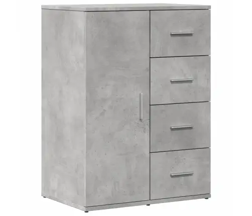 Plaukts, Betona Pelēks, 59X39X80 Cm, Inženierijas Koks Vidaxl