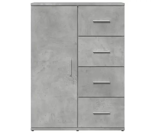 Plaukts, Betona Pelēks, 59X39X80 Cm, Inženierijas Koks Vidaxl