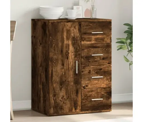 Kumode, Ozolkoka Krāsa, 59X39X80 Cm, Inženierijas Koks Vidaxl