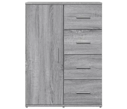Kumode, Pelēka Ozola, 59X39X80 Cm, Inženierijas Koks Vidaxl