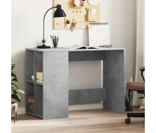 Rakstāmgalds, Betona Pelēks, 102X50X75 Cm, Inženierijas Koks Vidaxl