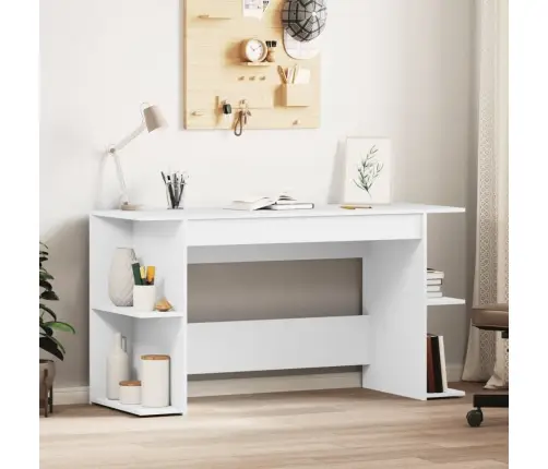Kirjutuslaud, Valge, 140 X 50 X 75 cm Tehispuit