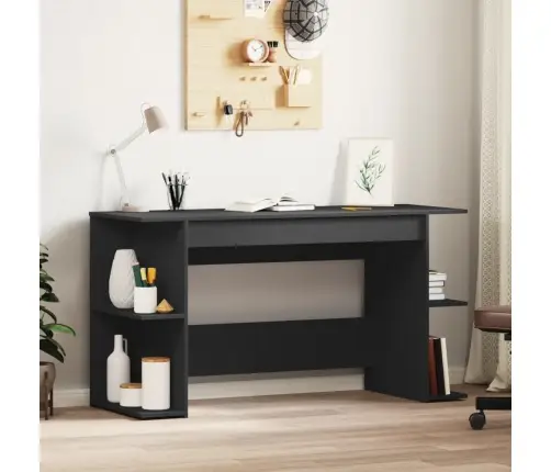 Rašomasis Stalas, Juodos Spalvos, 140X50X75cm Apdirbta Mediena