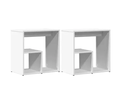 Galdiņi, 2 Gab., Balts, 50X30X50 Cm, Inženierijas Koks Vidaxl