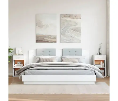 Öökapid 2 Tk, Valge, 35X34X65 cm Tehispuit