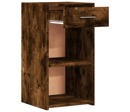 Naktinė Spintelė, Dūminio Ąžuolo, 35X34X65cm Apdirbta Mediena