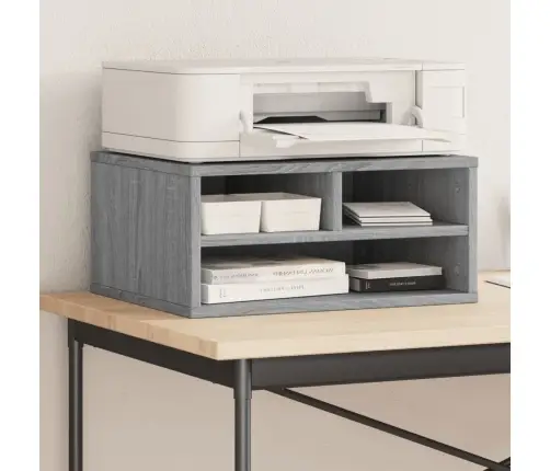 Printera Statīvs, Pelēks, 49X40X22,5 Cm, Inženierijas Koks Vidaxl