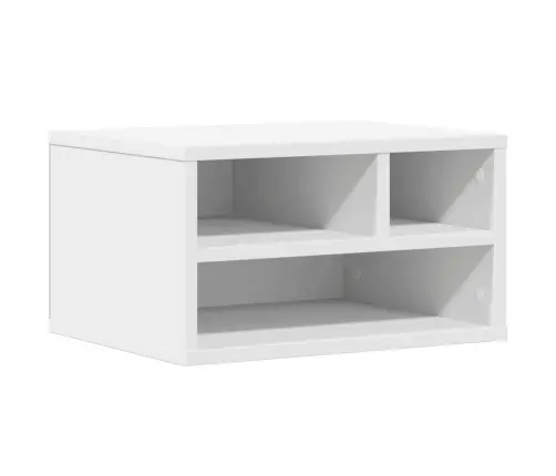 Printera Statīvs, Balts, 40X32X22,5 Cm, Inženierijas Koks Vidaxl