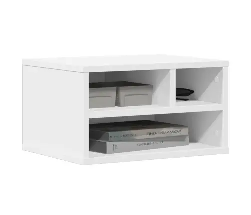 Printera Statīvs, Balts, 40X32X22,5 Cm, Inženierijas Koks Vidaxl