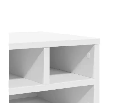 Printera Statīvs, Balts, 40X32X22,5 Cm, Inženierijas Koks Vidaxl