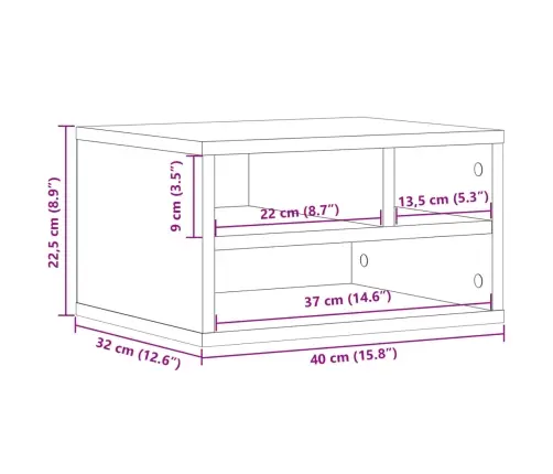 Printerialus, Betoonhall 40X32X22,5 Cm Tehispuit